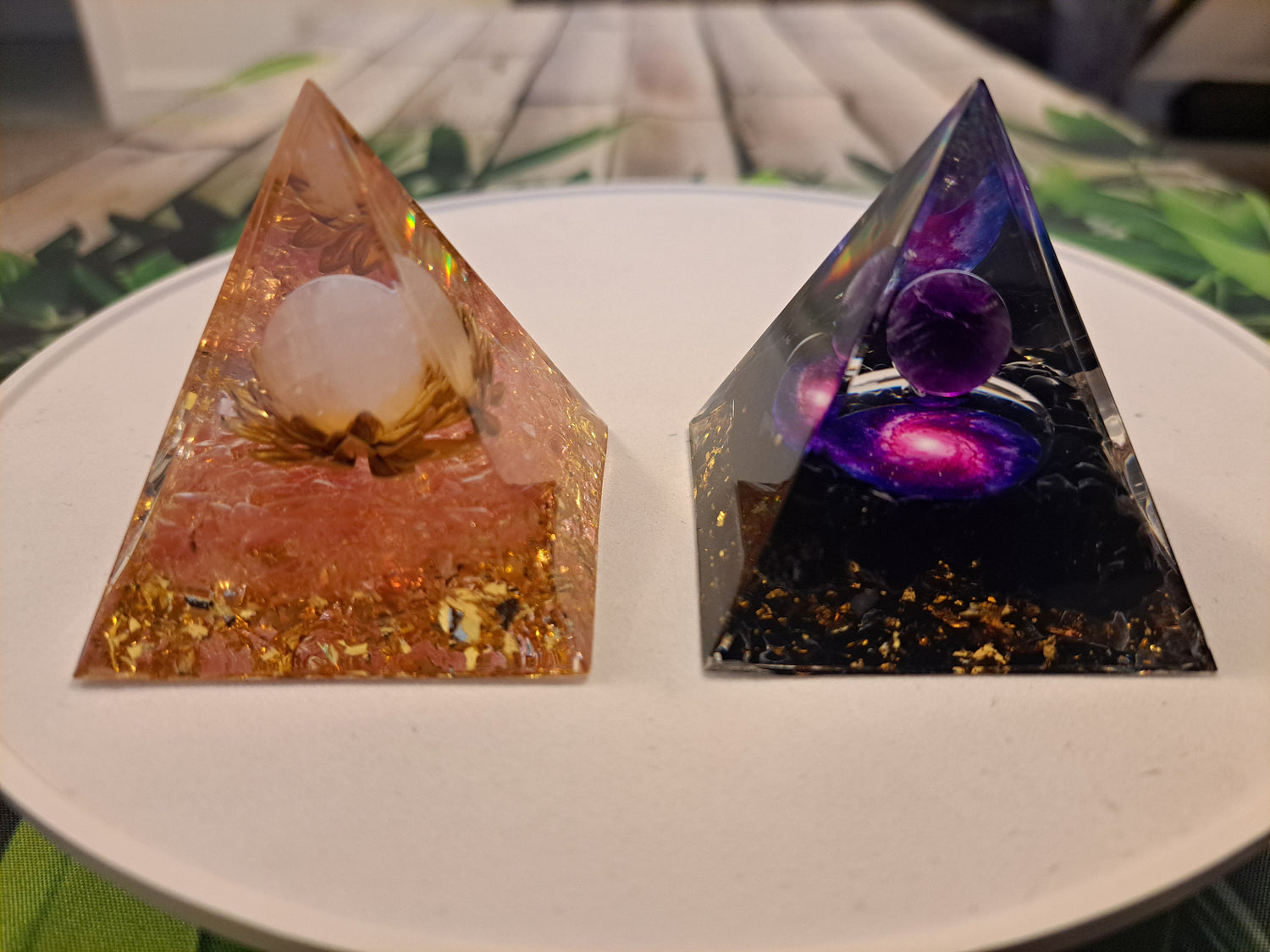 crystal pyramids