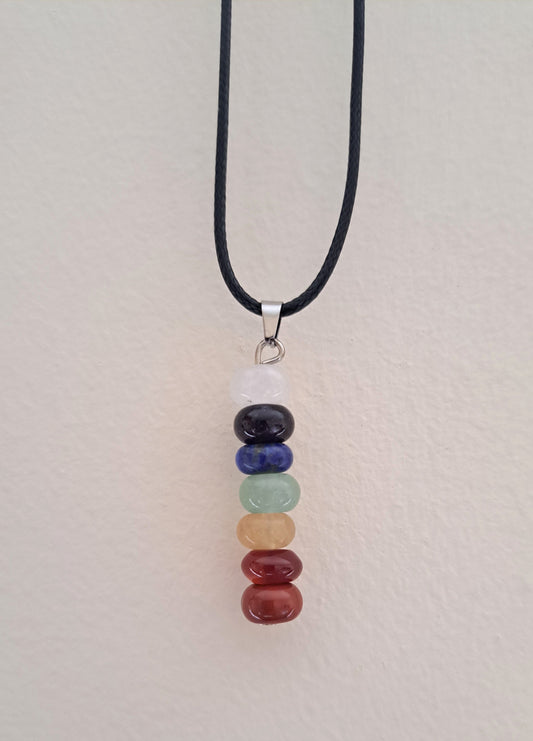 The necklace typically consists of seven colored gemstones or crystals, each representing one of the body’s energy centers, known as chakras.  facilitating physical, emotional, and spiritual well-being.