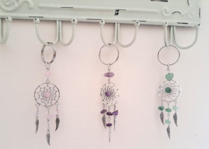 Crystal bag or keyring charm suncatcher style healing crystals