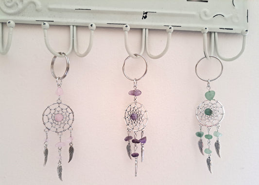 Crystal bag or keyring charm suncatcher style healing crystals