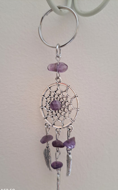 Crystal bag or keyring charm suncatcher style healing crystals