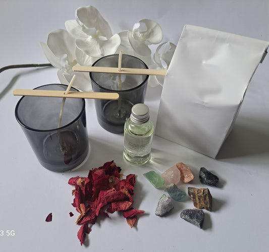 Crystal stones candle making kit