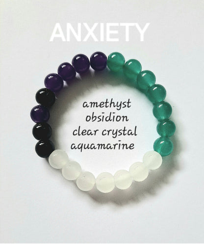 Anxiety crystal  Bracelet soothes and promotes calm and serenity and helps with relaxationn